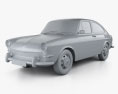 Volkswagen Type 3 (1600) fastback 1965 3Dモデル clay render