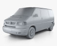Volkswagen Transporter (T4) Caravelle 2003 3D-Modell clay render