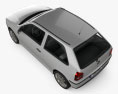 Volkswagen Gol 2008 3D模型 顶视图