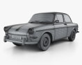 Volkswagen 1500 (Type 3) notchback 1961 3D模型 wire render