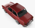 Volkswagen 1500 (Type 3) notchback 1961 3D模型 顶视图