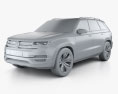 Volkswagen CrossBlue 2014 3d model clay render