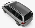 Volkswagen Sharan 2010 3D模型 顶视图