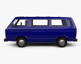 Volkswagen Transporter (T3) Passenger Van 2002 3D-Modell Seitenansicht