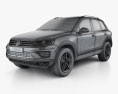 Volkswagen Touareg 2018 3D-Modell wire render