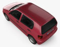 Volkswagen Polo 5门 2002 3D模型 顶视图