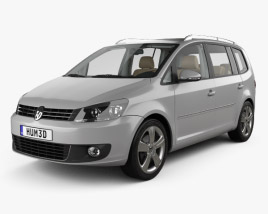 Volkswagen Touran avec Intérieur 2014 Modèle 3D