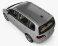 Volkswagen Touran with HQ interior 2014 3d model top view