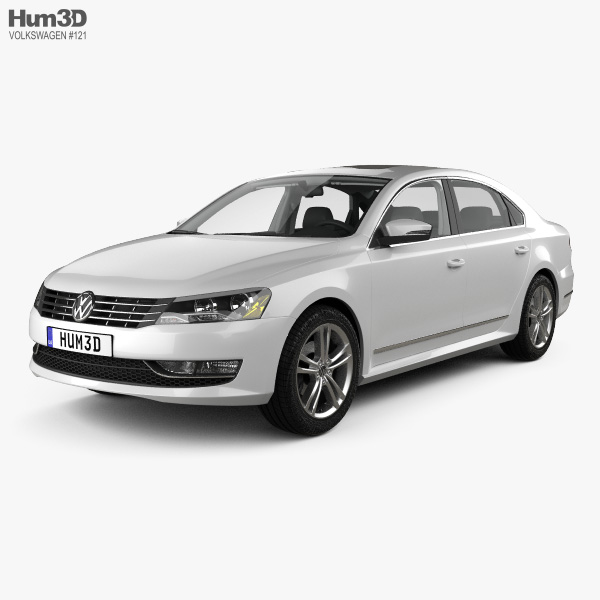 Volkswagen Passat (B7) HQインテリアと 2014 3Dモデル