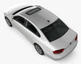 Volkswagen Passat (B7) з детальним інтер'єром 2014 3D модель top view