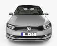 Volkswagen Passat (B8) 세단 인테리어 가 있는 2017 3D 모델  front view