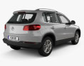Volkswagen Tiguan Sport & Style mit Innenraum 2017 3D-Modell Rückansicht