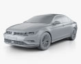Volkswagen Lamando 2018 Modèle 3d clay render