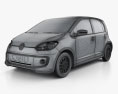 Volkswagen Up 5door BR-spec 2017 Modelo 3D wire render