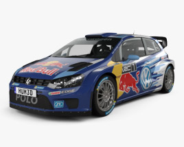 3D model of Volkswagen Polo R WRC Race Car 2018