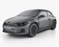 Volkswagen Scirocco 2018 3d model wire render