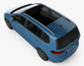 Volkswagen Touran 2018 Modello 3D vista dall'alto