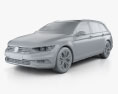 Volkswagen Passat (B8) Alltrack 2019 3d model clay render