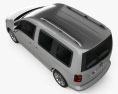 Volkswagen Caddy Highline 2018 3D模型 顶视图