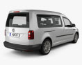 Volkswagen Caddy Maxi Trendline 2018 3D-Modell Rückansicht