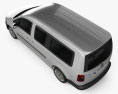 Volkswagen Caddy Maxi Trendline 2018 3D-Modell Draufsicht