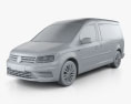 Volkswagen Caddy Maxi Trendline 2018 Modello 3D clay render