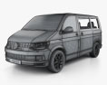 Volkswagen Transporter (T6) Multivan 2019 3D 모델  wire render