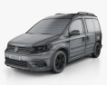 Volkswagen Caddy Alltrack 2019 3d model wire render