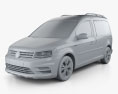 Volkswagen Caddy Alltrack 2019 3d model clay render
