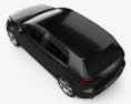 Volkswagen Golf GTI 5ドア ハッチバック HQインテリアと 2016 3Dモデル top view