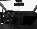 Volkswagen Golf GTI 5ドア ハッチバック HQインテリアと 2016 3Dモデル dashboard