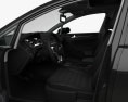Volkswagen Golf GTI 5 portas hatchback com interior 2016 Modelo 3d assentos