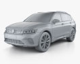 Volkswagen Tiguan GTE 2017 3d model clay render