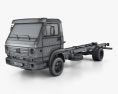 Volkswagen Delivery シャシートラック 2015 3Dモデル wire render