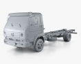 Volkswagen Delivery Camion Telaio 2015 Modello 3D clay render