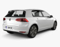 Volkswagen e-Golf 2017 3d model back view