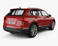 Volkswagen Tiguan 2017 3D模型 后视图