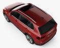 Volkswagen Tiguan 2017 3D模型 顶视图