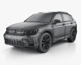 Volkswagen Tiguan R-line 2017 3D 모델  wire render