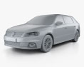 Volkswagen Gran Lavida Sport 2016 Modèle 3d clay render