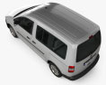 Volkswagen Caddy 2010 3D-Modell Draufsicht