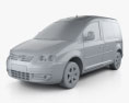 Volkswagen Caddy 2010 3D模型 clay render