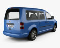 Volkswagen Caddy Maxi 2010 3D-Modell Rückansicht