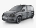 Volkswagen Caddy Maxi 2010 Modello 3D wire render
