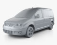 Volkswagen Caddy Maxi 2010 3D-Modell clay render