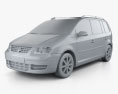 Volkswagen Touran 2006 3d model clay render