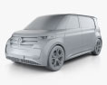 Volkswagen BUDD-e 2017 3D модель clay render
