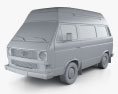 Volkswagen Transporter (T3) Passenger Van High Roof 1980 3d model clay render