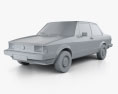 Volkswagen Jetta 2-Türer 1979 3D-Modell clay render
