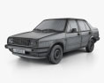 Volkswagen Jetta 1984 3D-Modell wire render
